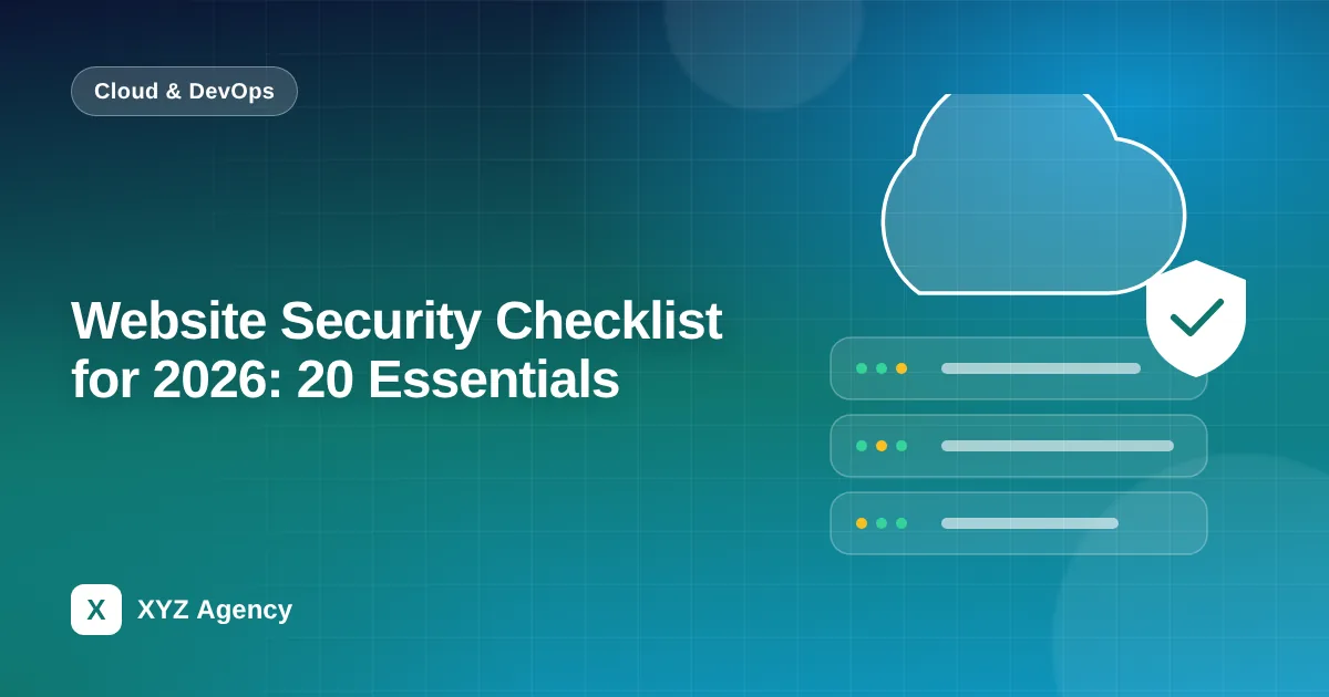 Website Security Checklist for 2026: 20 Essentials — featured image